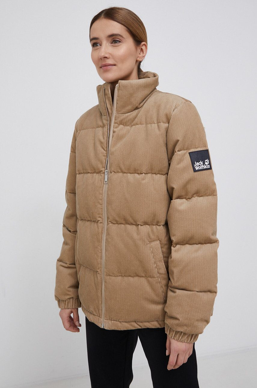 Jack Wolfskin Geacă de puf femei culoarea bej de iarnă - Pled.ro