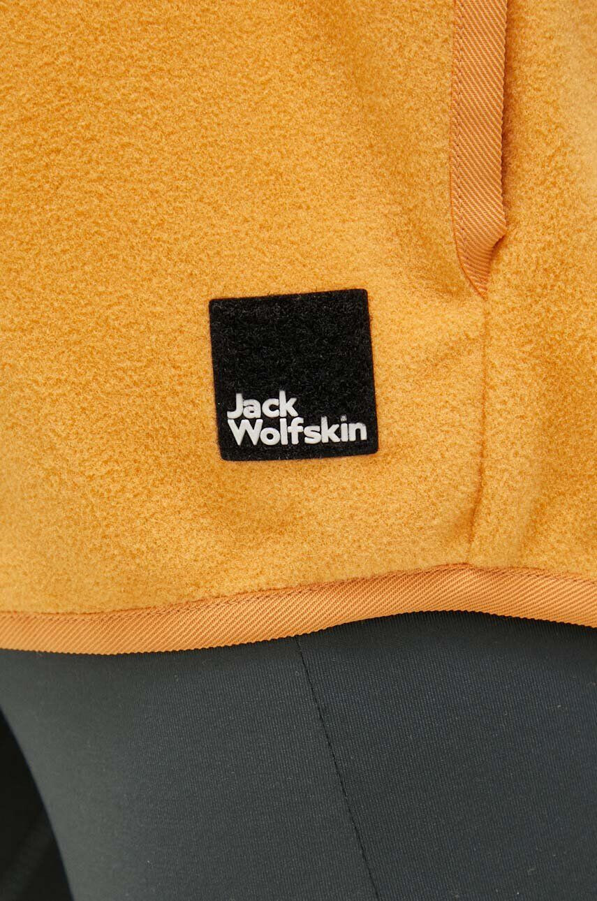 Jack Wolfskin hanorac Bockenheim Fleece culoarea portocaliu neted - Pled.ro