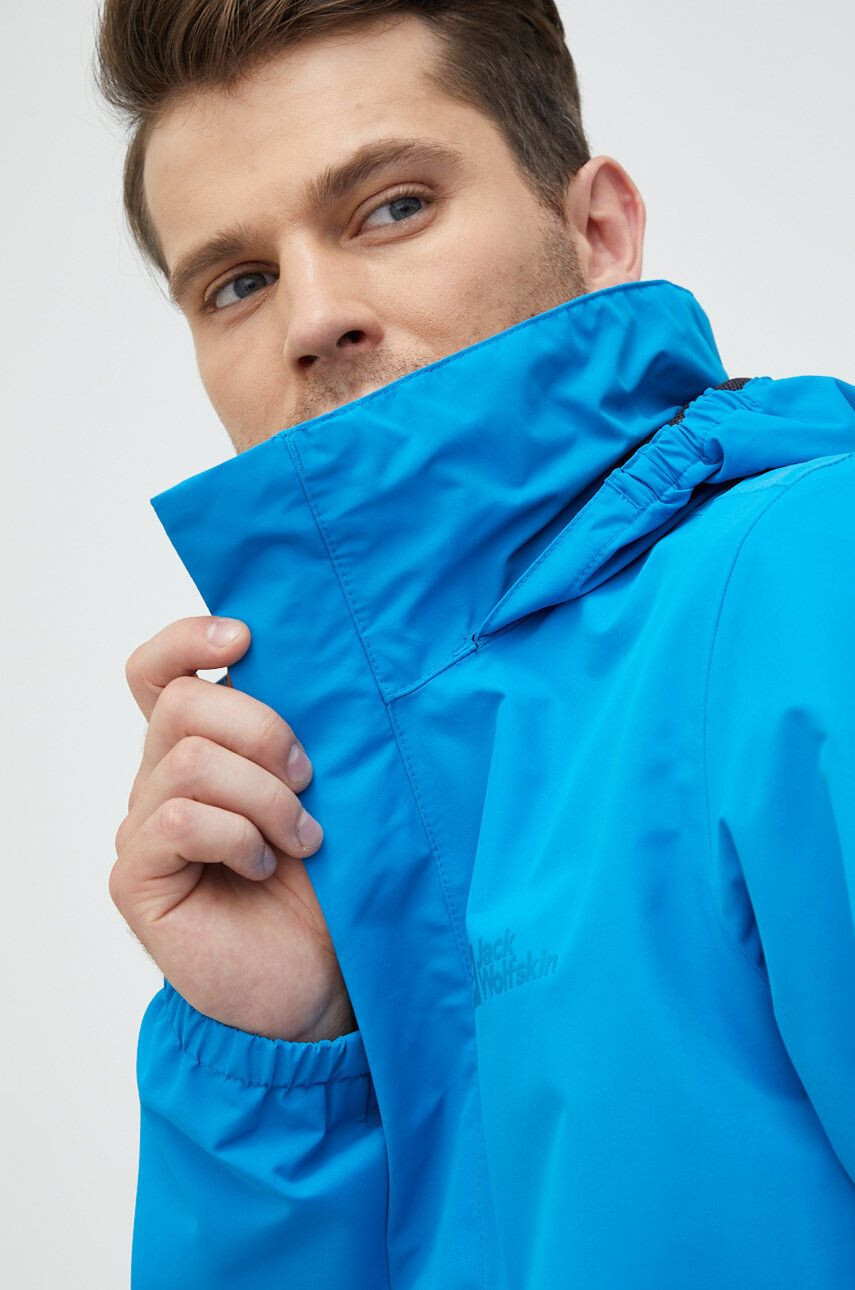 Jack Wolfskin jacheta de exterior Stormy Point culoarea turcoaz - Pled.ro