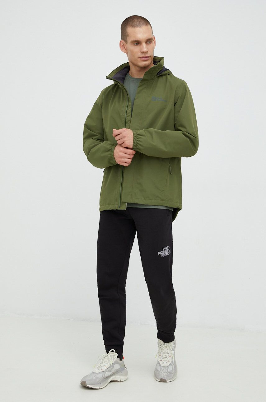 Jack Wolfskin jacheta de exterior Stormy Point culoarea verde - Pled.ro