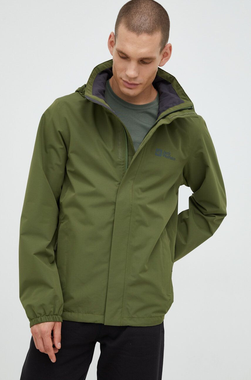 Jack Wolfskin jacheta de exterior Stormy Point culoarea verde - Pled.ro