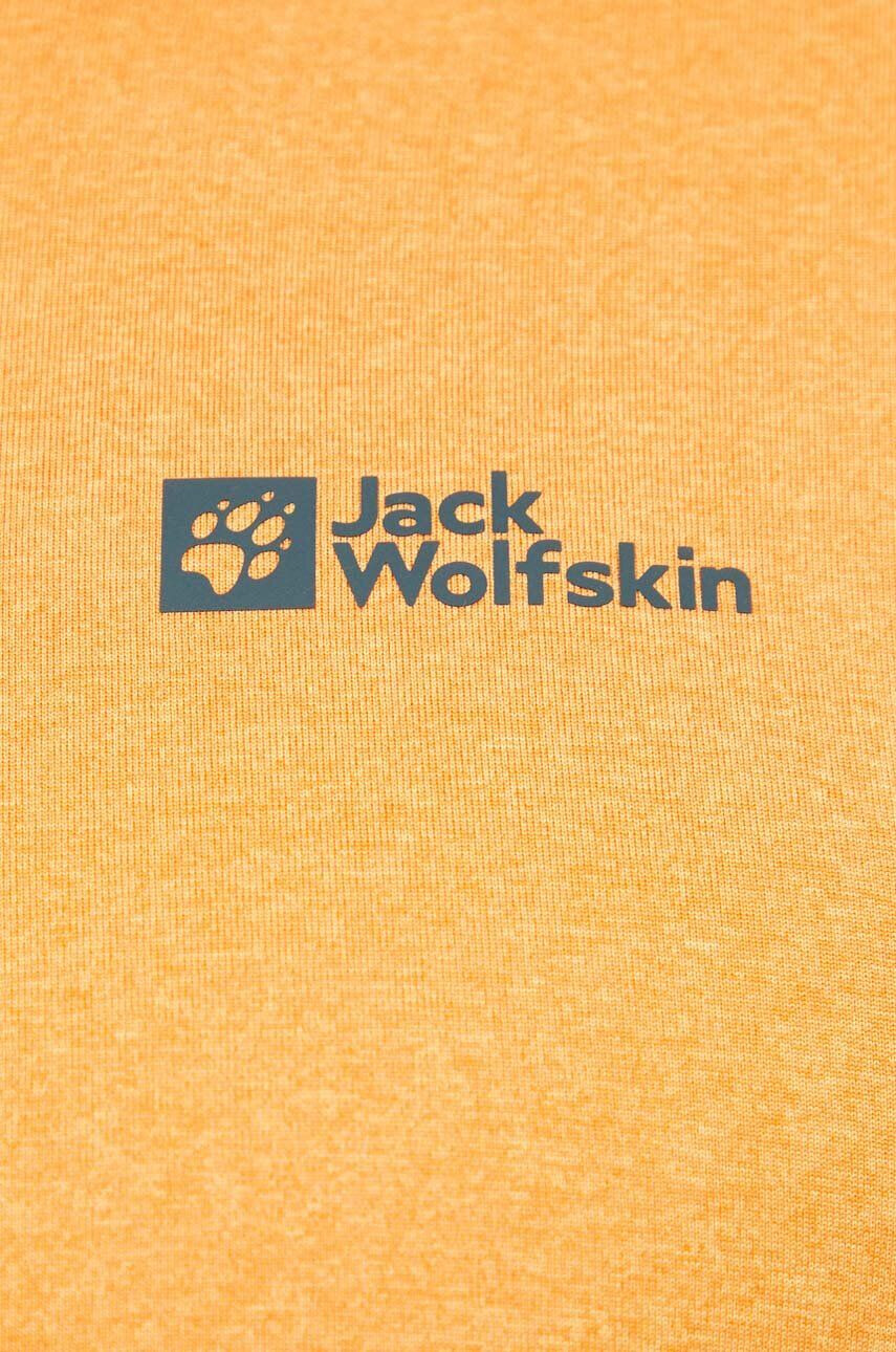 Jack Wolfskin longsleeve sport Sky Thermal culoarea portocaliu melanj - Pled.ro