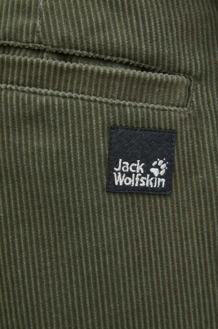 Jack Wolfskin pantaloni de catifea cord barbati culoarea verde drept - Pled.ro