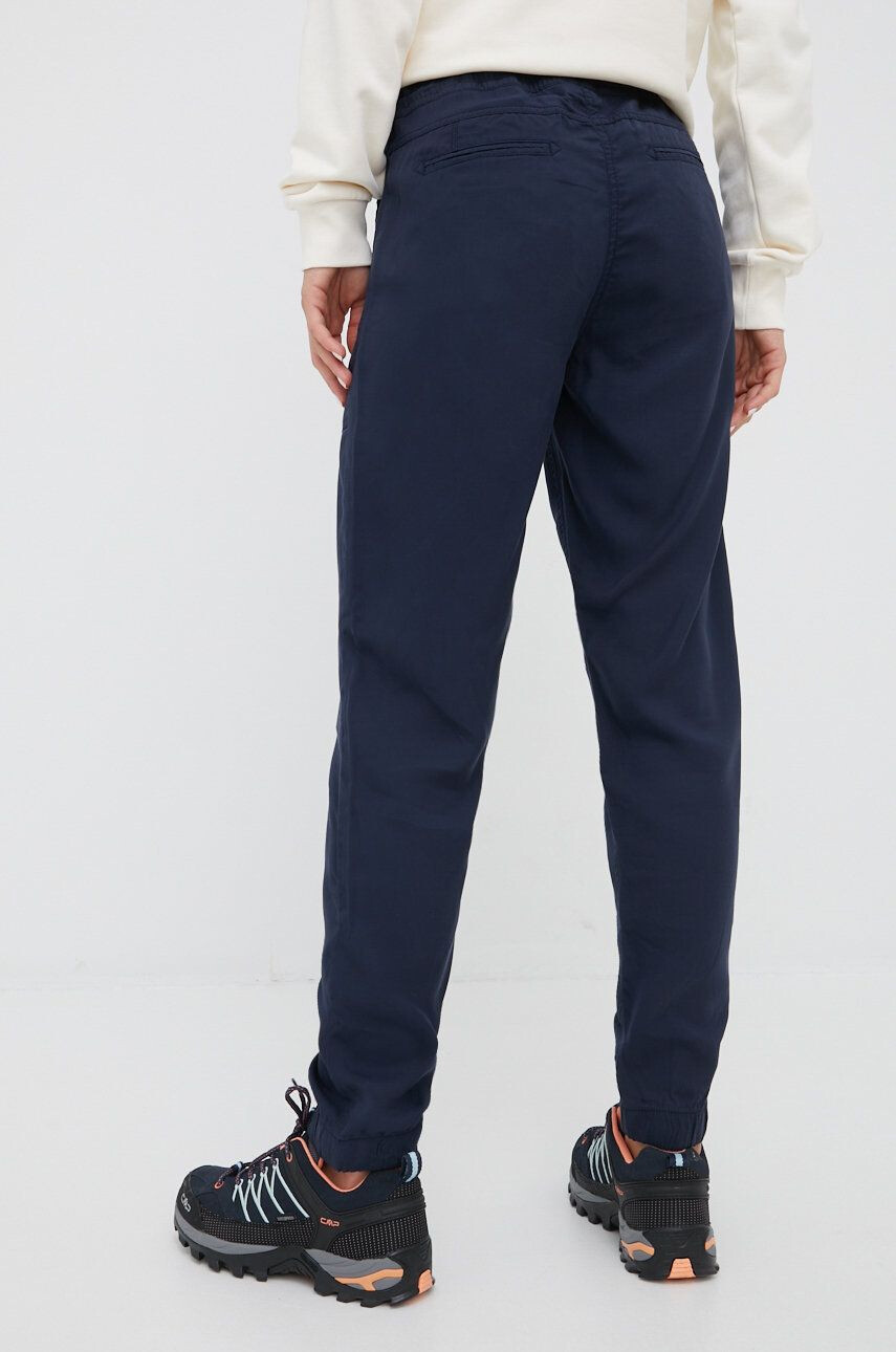 Jack Wolfskin pantaloni de exterior Mojave femei culoarea albastru marin drept medium waist - Pled.ro