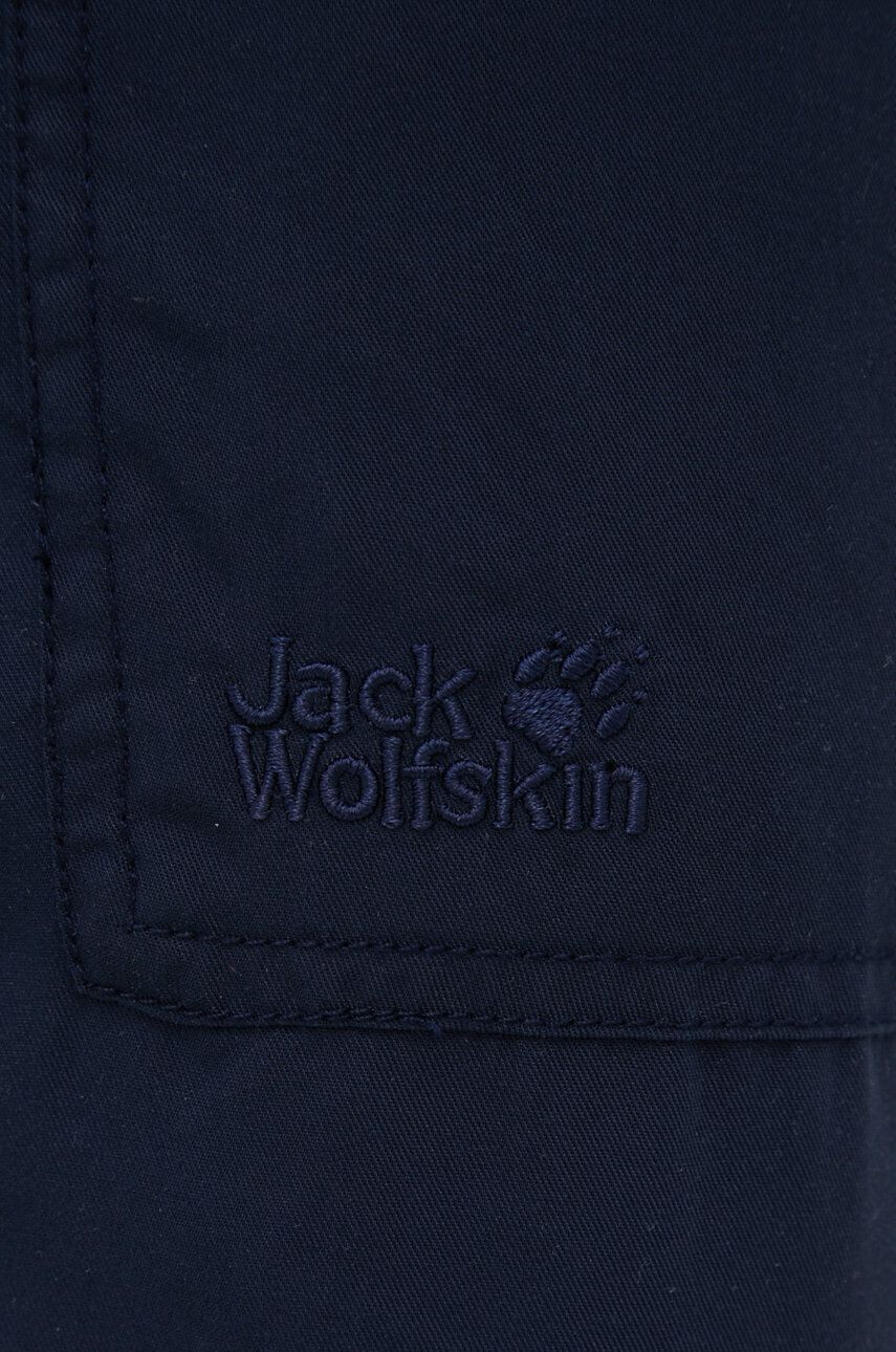 Jack Wolfskin pantaloni de exterior Mojave femei culoarea albastru marin drept medium waist - Pled.ro