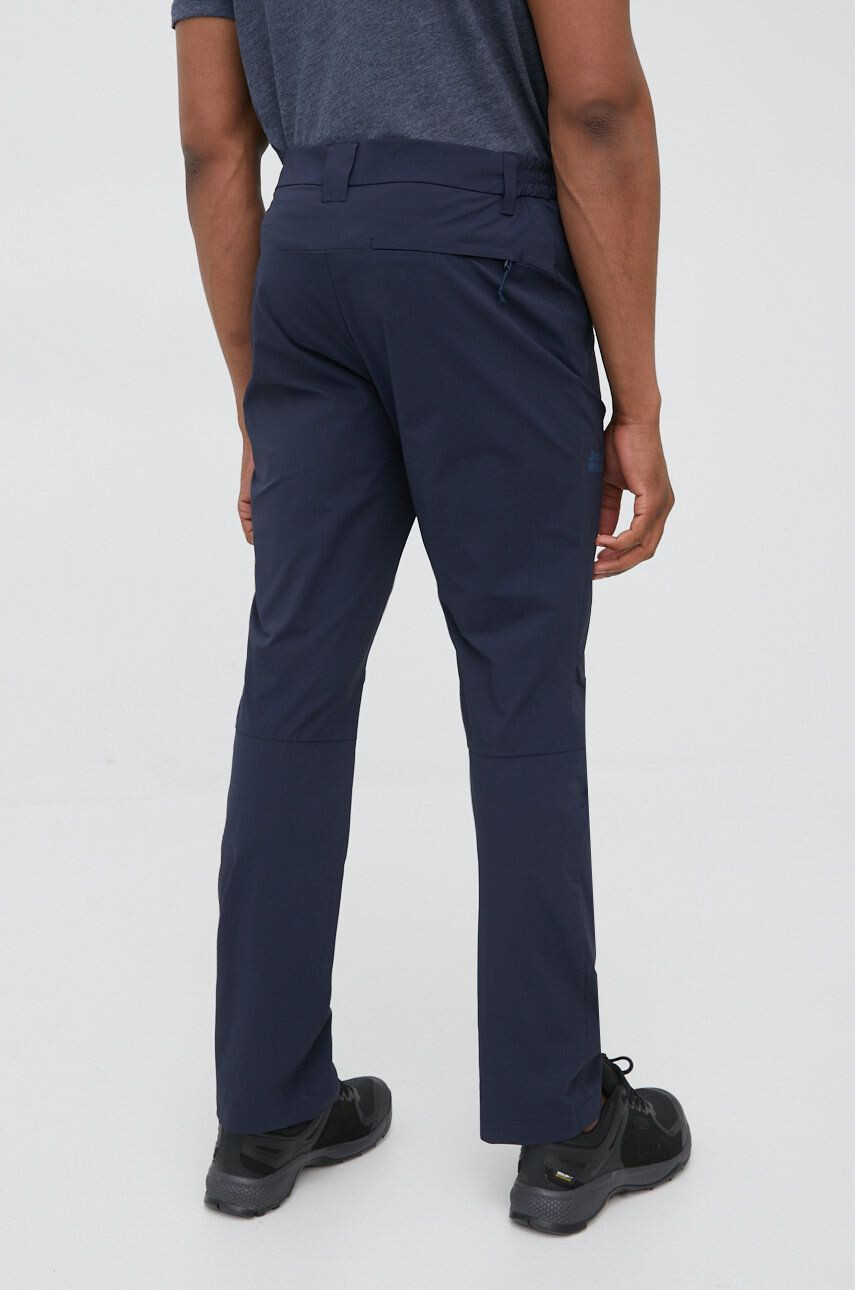 Jack Wolfskin pantaloni de exterior Peak barbati culoarea albastru marin drept - Pled.ro