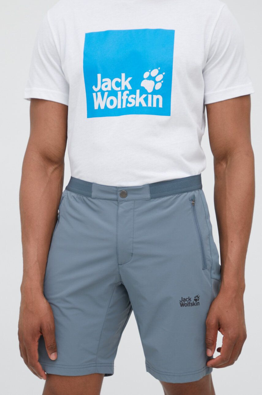 Jack Wolfskin pantaloni scurți outdoor Trail barbati culoarea gri - Pled.ro