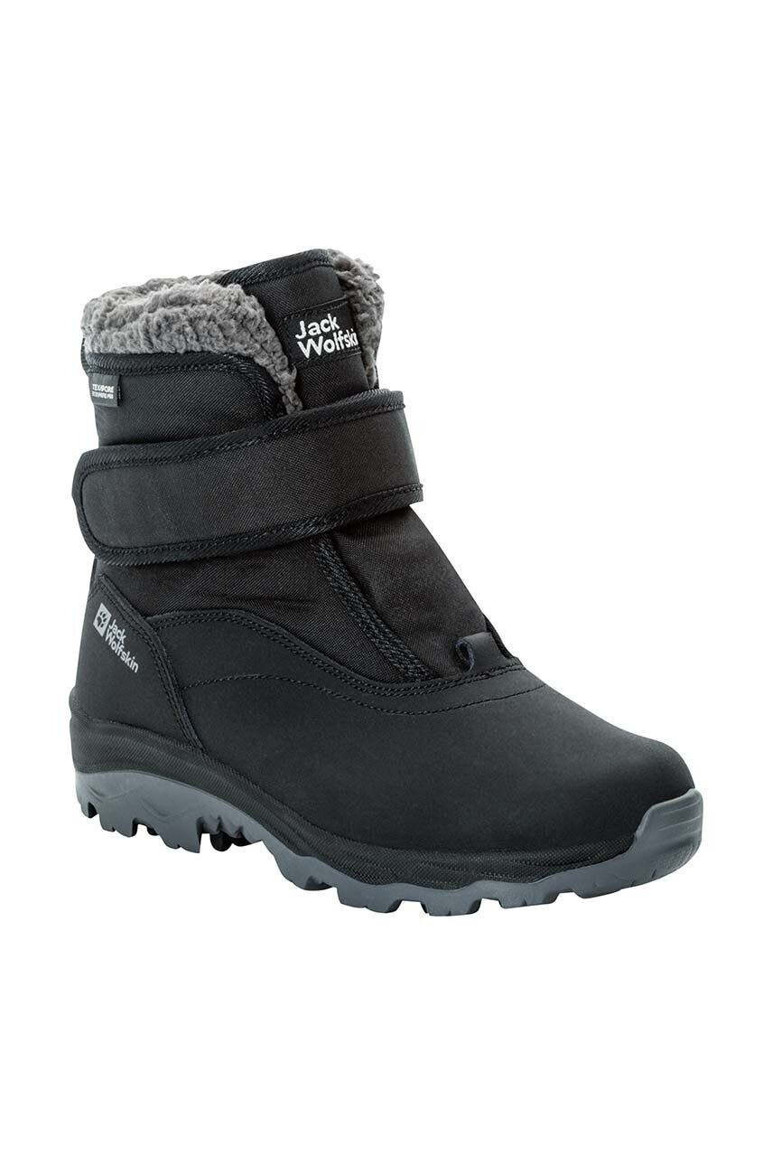 Jack Wolfskin pantofi copii VOJO SHELL TEXAPORE MID VC culoarea negru - Pled.ro