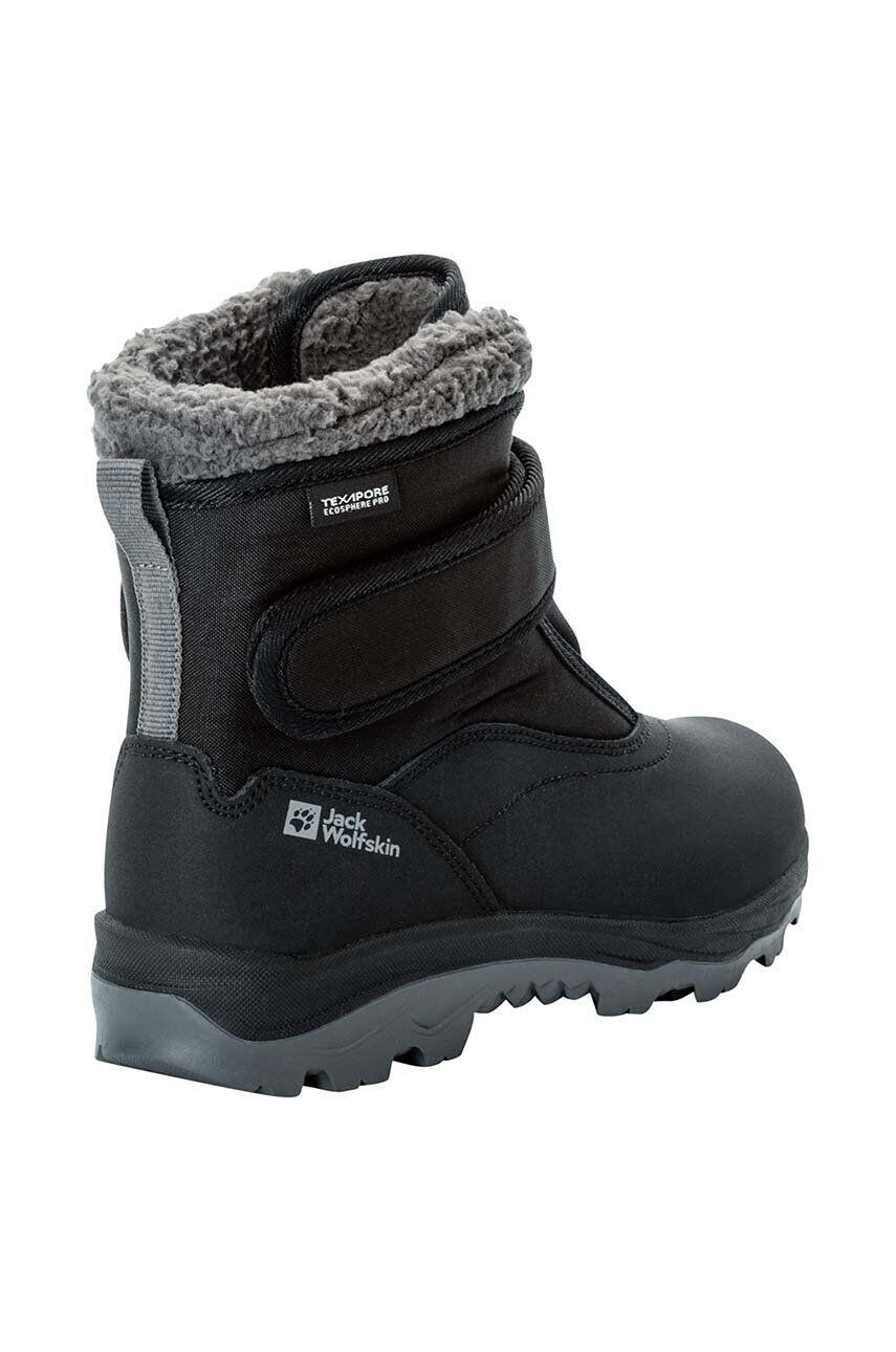 Jack Wolfskin pantofi copii VOJO SHELL TEXAPORE MID VC culoarea negru - Pled.ro