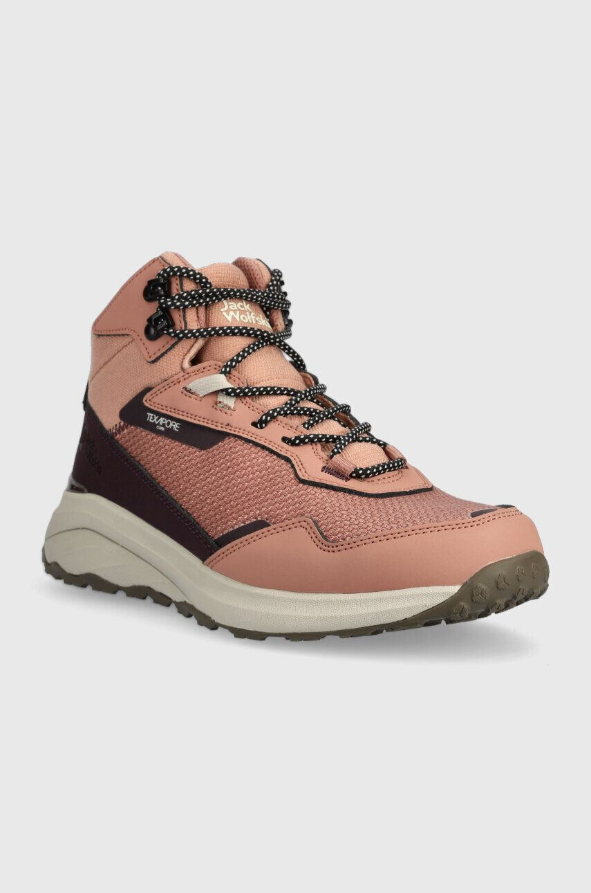 Jack Wolfskin pantofi Dromoventure Texapore Mid femei culoarea roz - Pled.ro