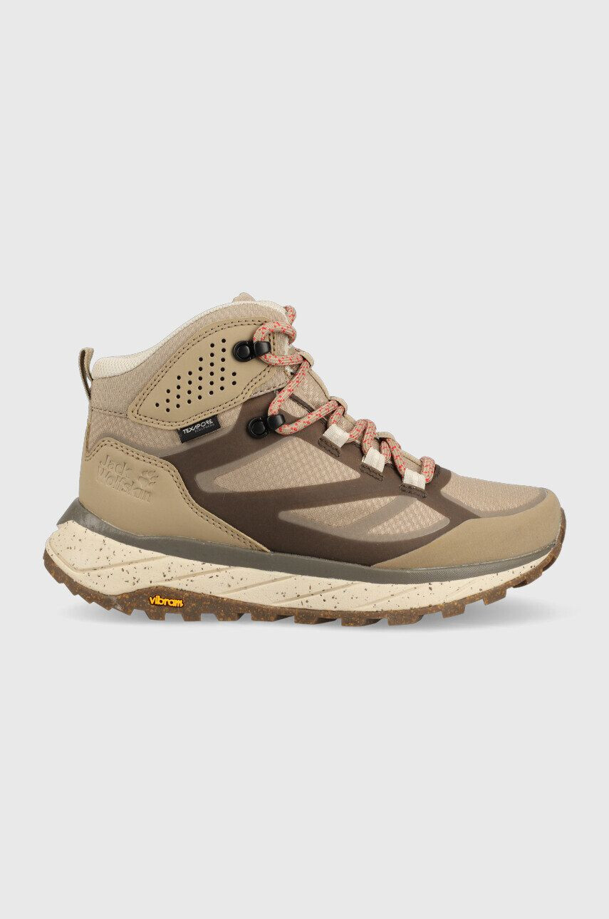 Jack Wolfskin pantofi Terraventure Texapore Mid femei culoarea bej izolat - Pled.ro