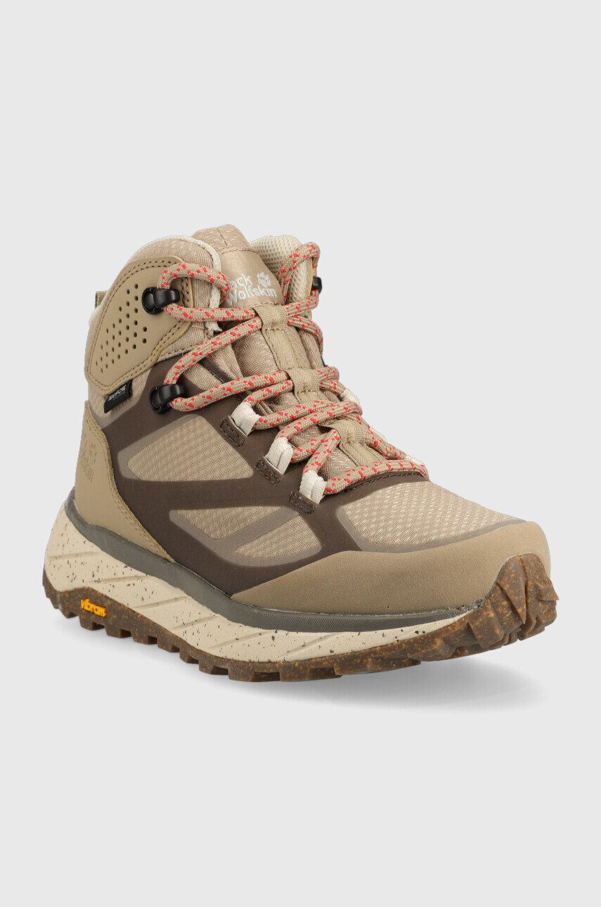 Jack Wolfskin pantofi Terraventure Texapore Mid femei culoarea bej izolat - Pled.ro