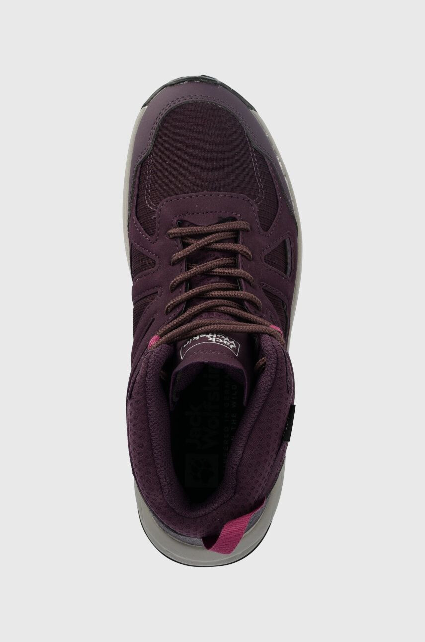 Jack Wolfskin pantofi Woodland 2 Texapore Mid femei culoarea violet - Pled.ro