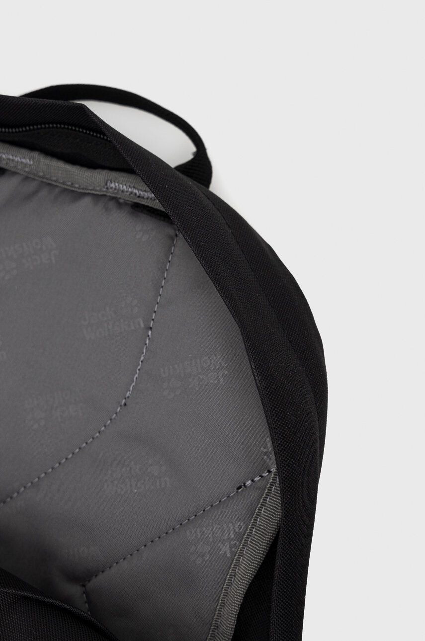 Jack Wolfskin rucsac culoarea negru mare cu imprimeu - Pled.ro