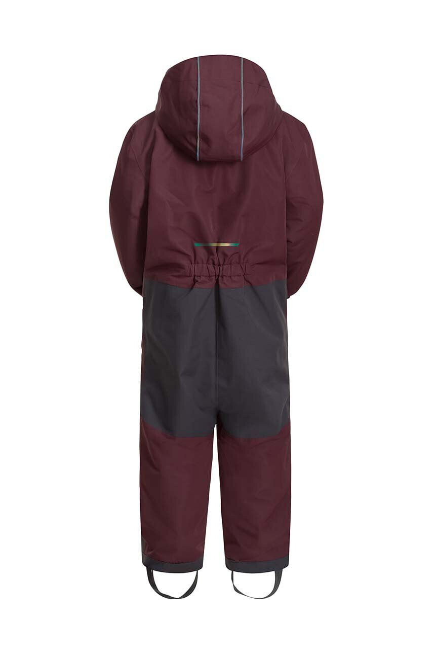 Jack Wolfskin salopeta copii GLEEL 2L INS culoarea bordo - Pled.ro