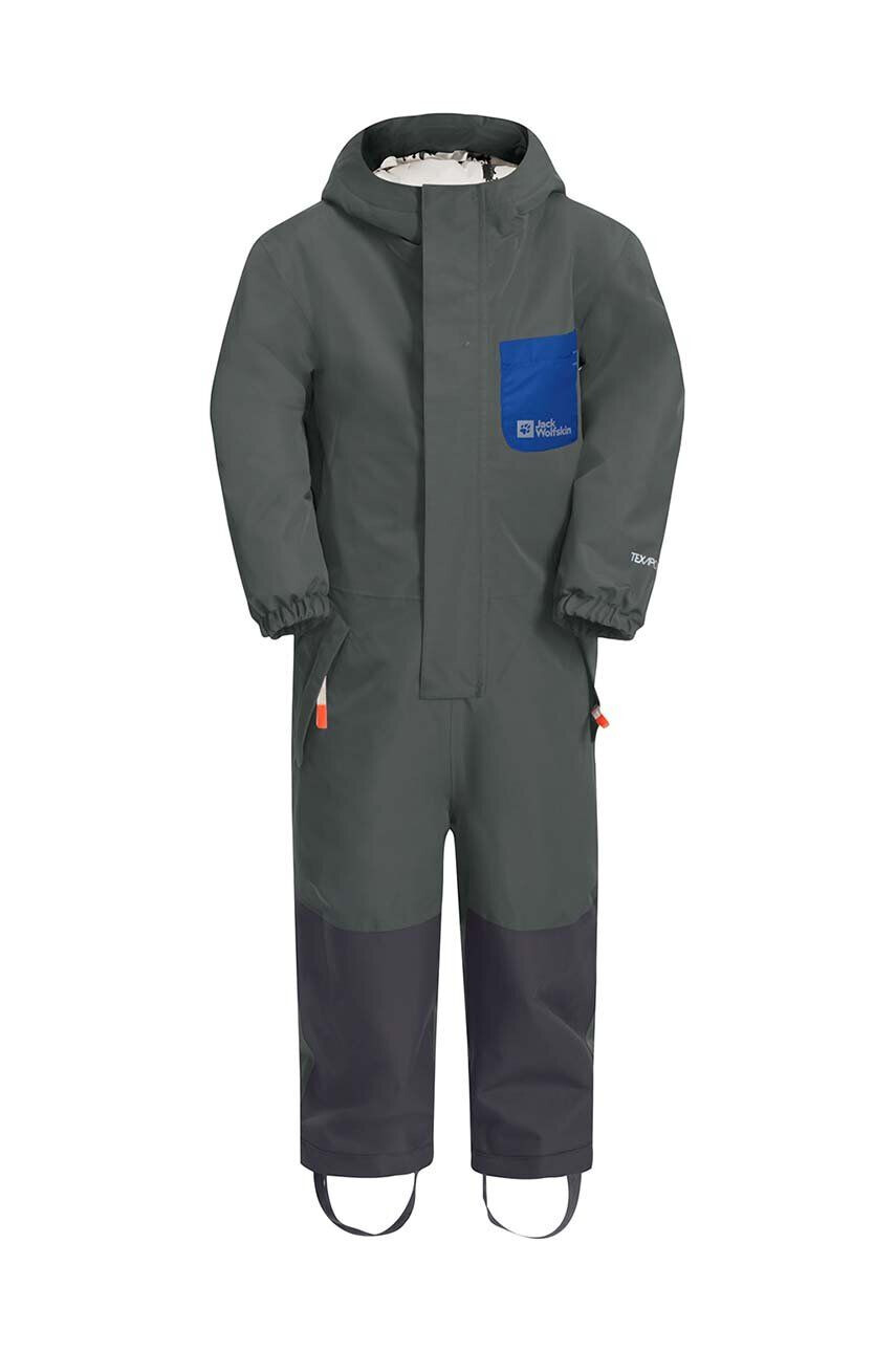 Jack Wolfskin salopeta copii GLEEL 2L INS culoarea gri - Pled.ro