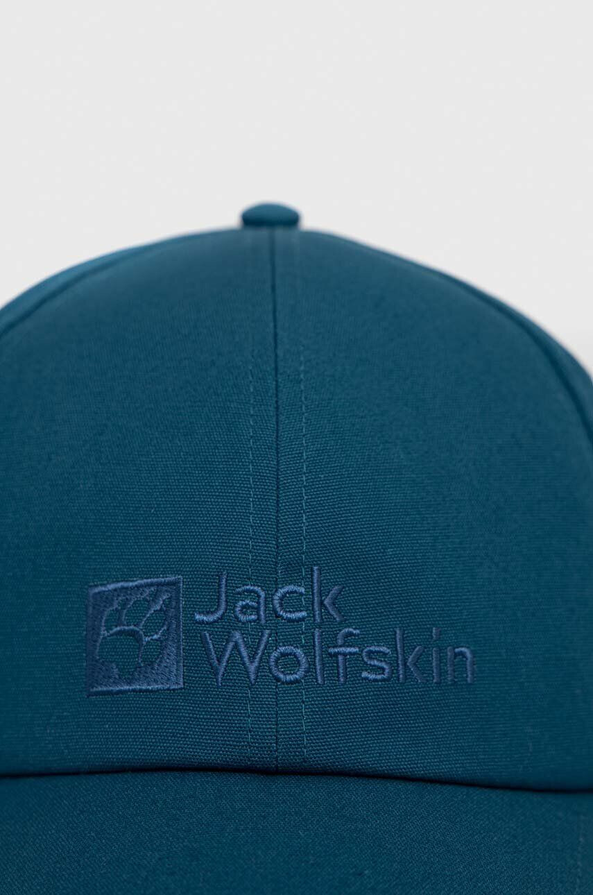 Jack Wolfskin sapca culoarea turcoaz cu imprimeu - Pled.ro