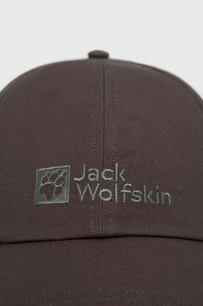 Jack Wolfskin sapca culoarea verde cu imprimeu - Pled.ro