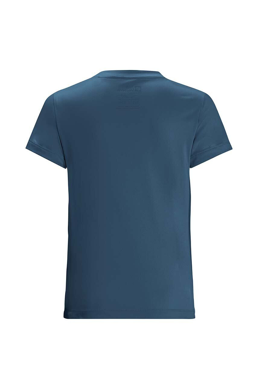 Jack Wolfskin tricou copii ACTIVE SOLID T K culoarea albastru marin neted - Pled.ro