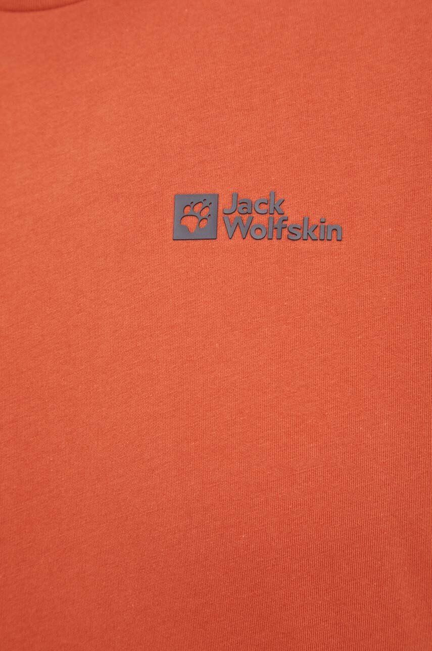 Jack Wolfskin tricou din bumbac culoarea rosu neted - Pled.ro