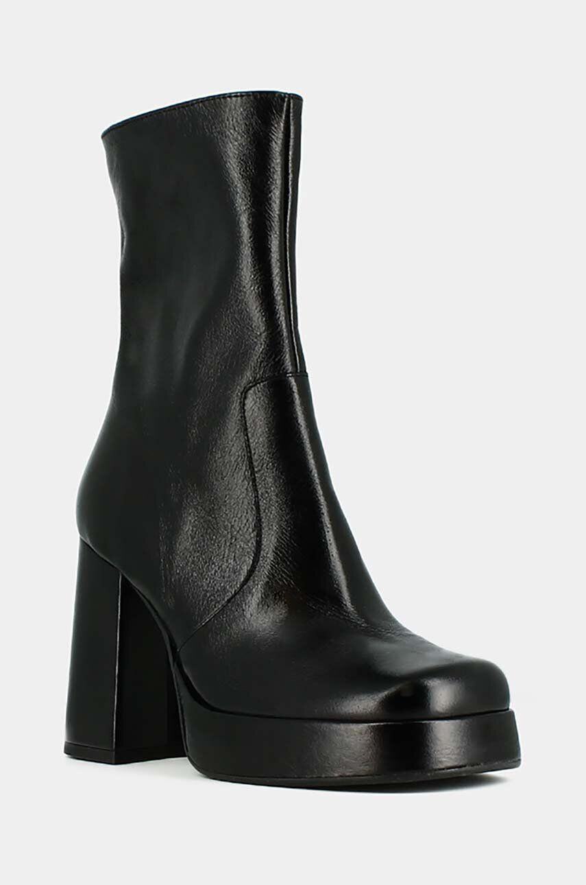 Jonak cizme de piele BEN CUIR VIEILLI femei culoarea negru cu toc drept 3500036 - Pled.ro