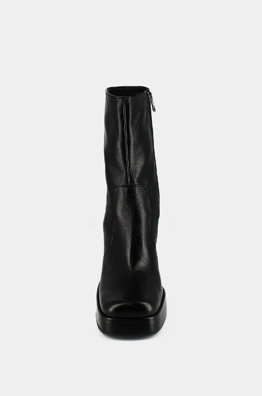 Jonak cizme de piele BEN CUIR VIEILLI femei culoarea negru cu toc drept 3500036 - Pled.ro