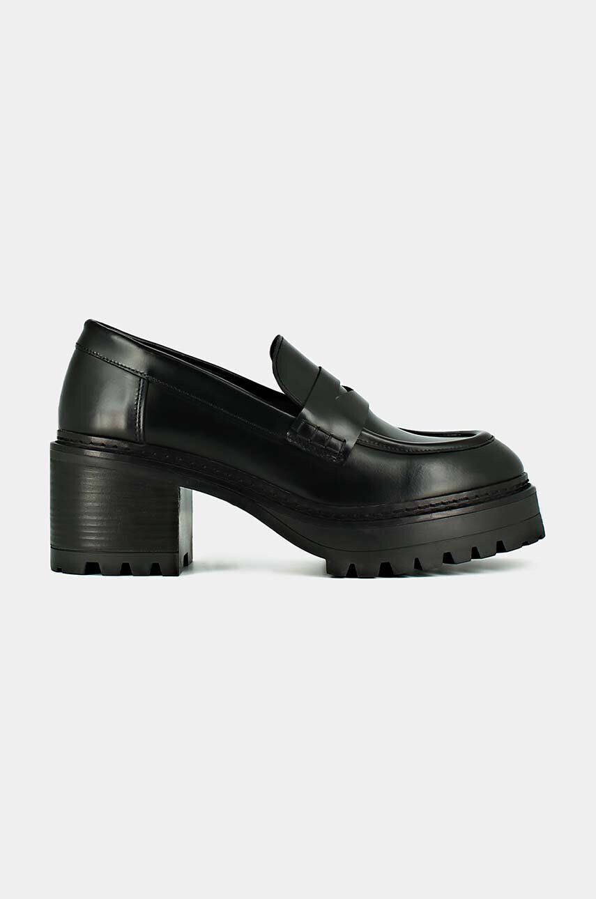 Jonak pantofi de piele RHUM CUIR GLACE culoarea negru cu toc drept 3300107 - Pled.ro