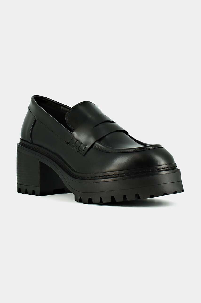 Jonak pantofi de piele RHUM CUIR GLACE culoarea negru cu toc drept 3300107 - Pled.ro