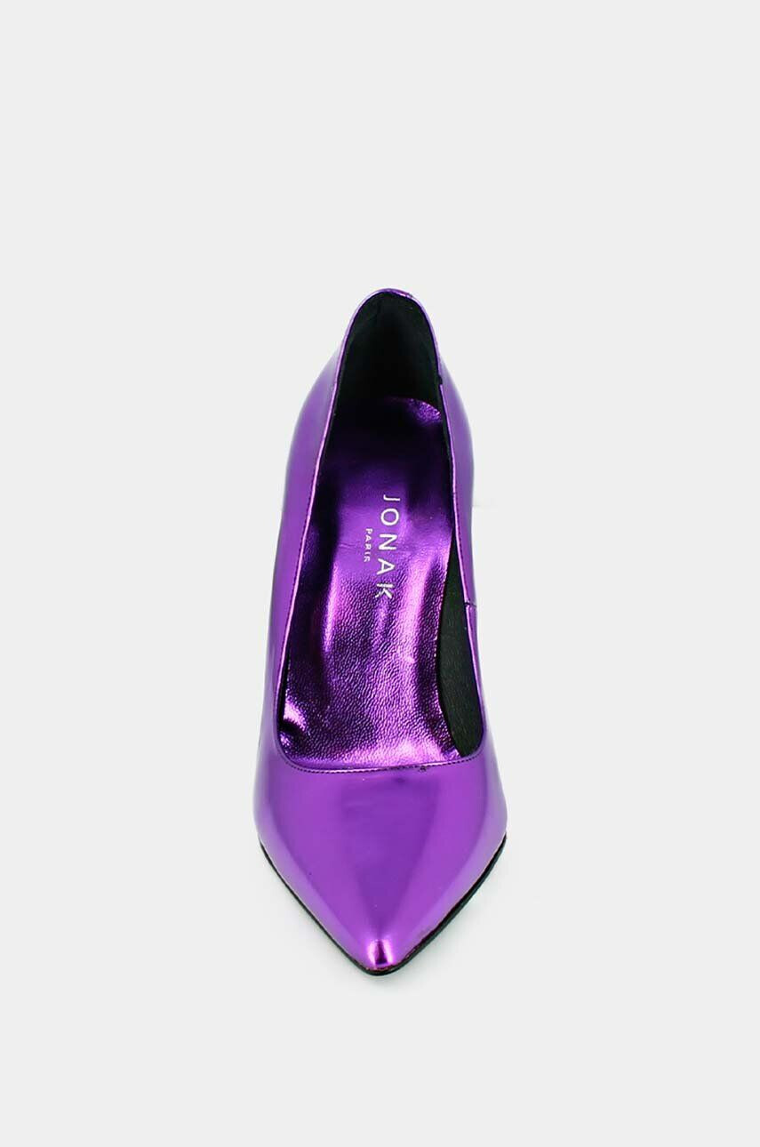 Jonak stilettos de piele DINERA CUIR METALLISE culoarea violet 3300238 - Pled.ro