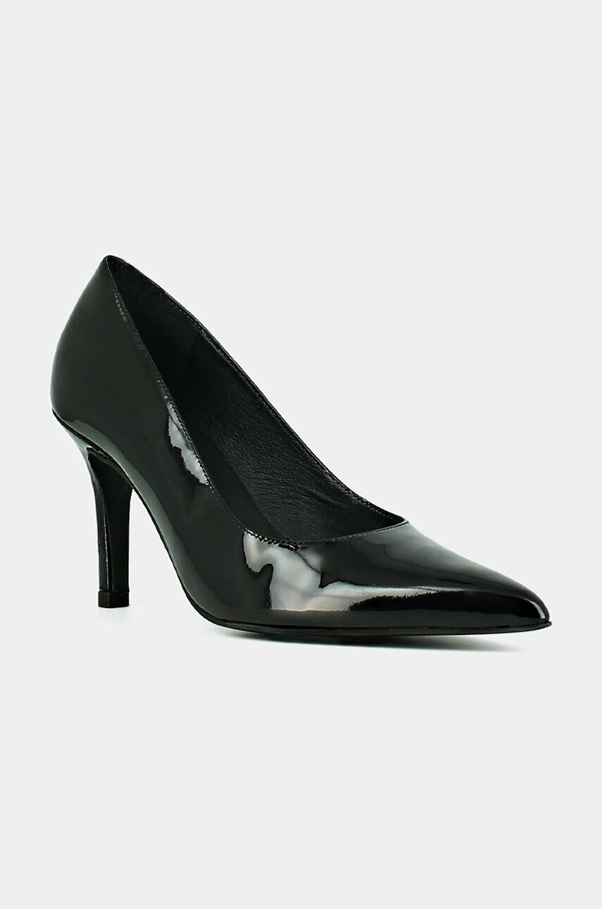 Jonak stilettos de piele DINERO CUIR VERNIS culoarea negru 3300240 - Pled.ro