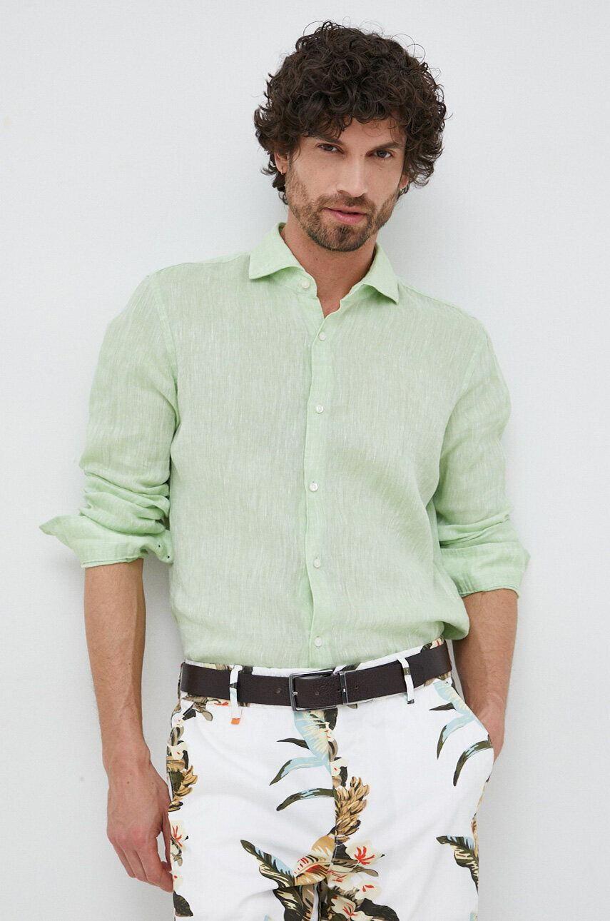 Joop! camasa de in culoarea verde cu guler italian slim - Pled.ro