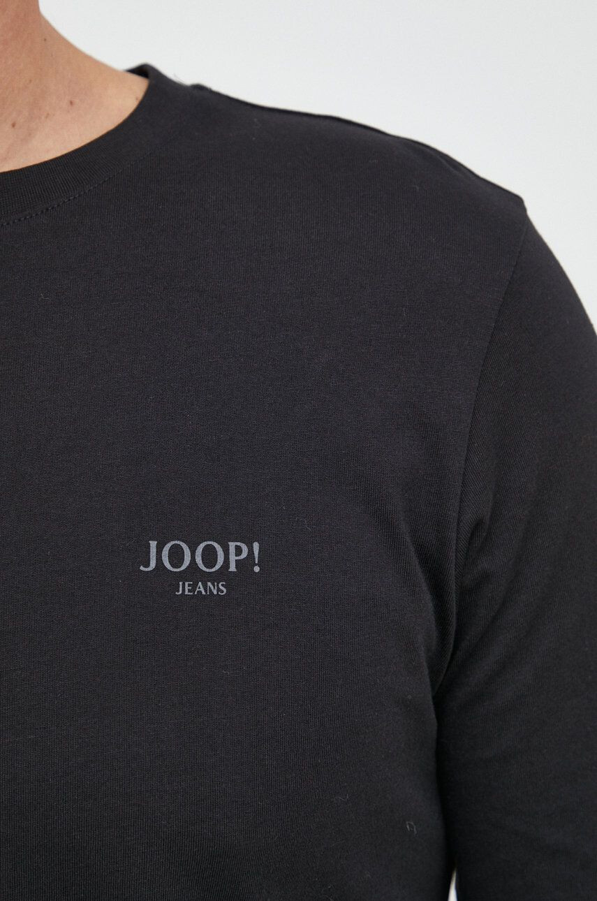 Joop! longsleeve din bumbac culoarea negru neted - Pled.ro