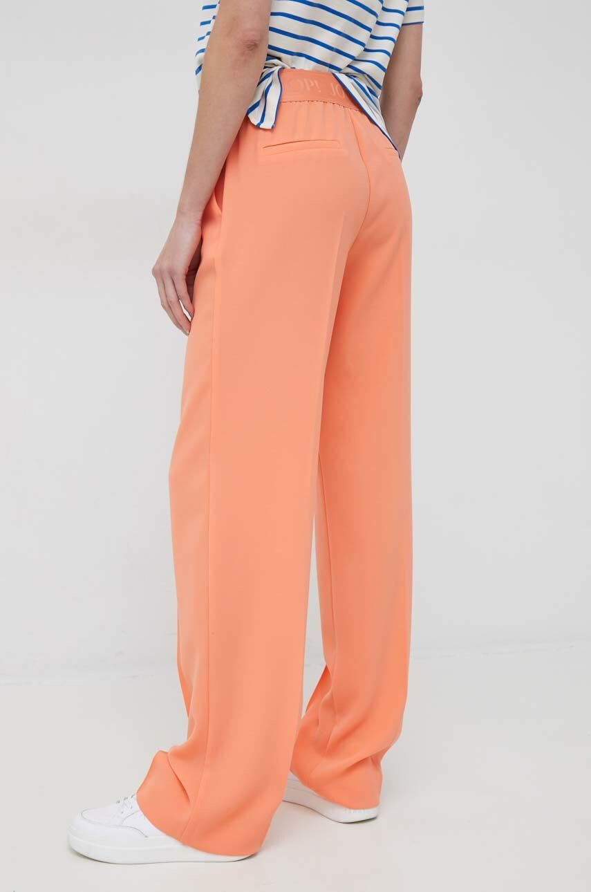 Joop! pantaloni femei culoarea portocaliu lat high waist - Pled.ro