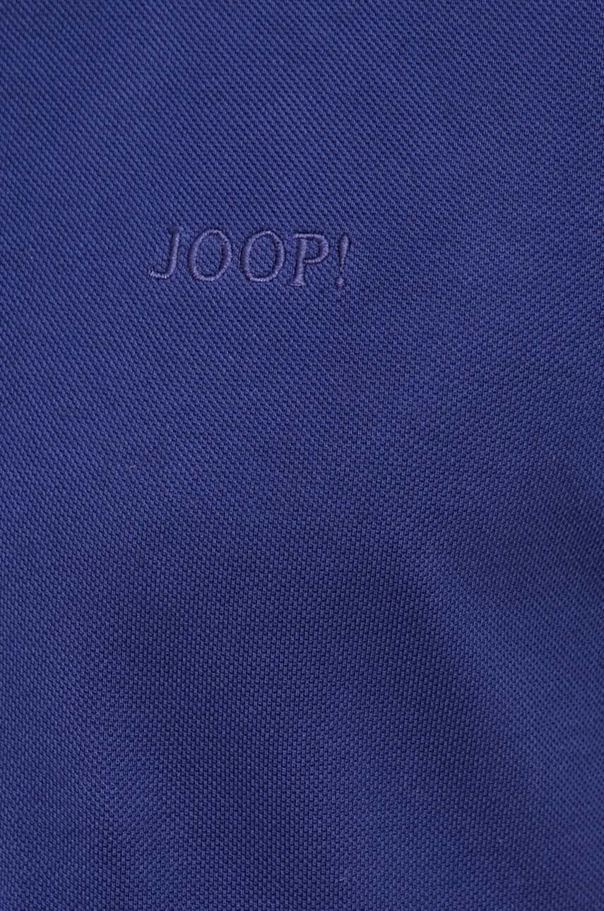 Joop! polo de bumbac culoarea albastru marin neted - Pled.ro