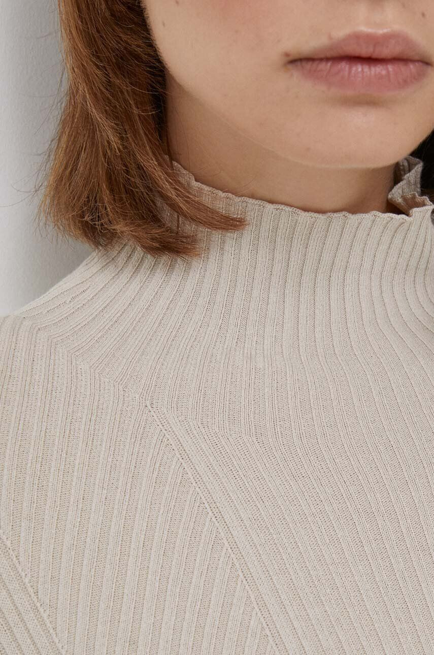 Joop! pulover femei culoarea bej light cu turtleneck - Pled.ro