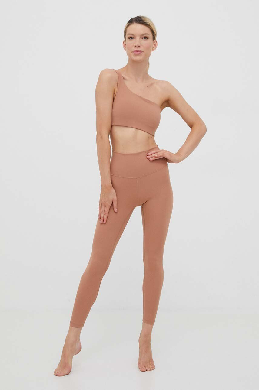 Joy in me jambiere de yoga Unity Ribbed culoarea bej neted - Pled.ro