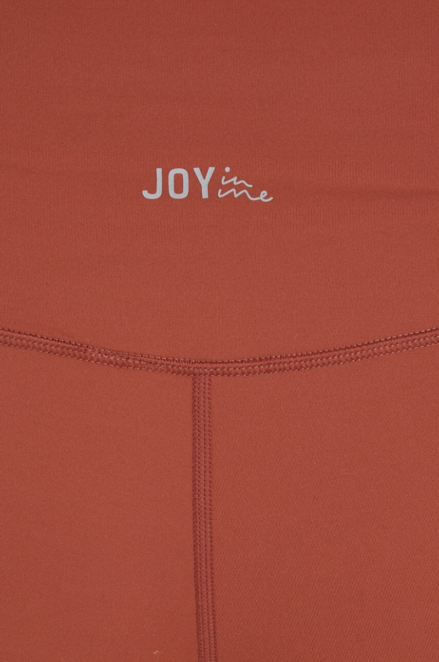 Joy in me pantaloni scurți de yoga Rise femei culoarea maro neted medium waist - Pled.ro