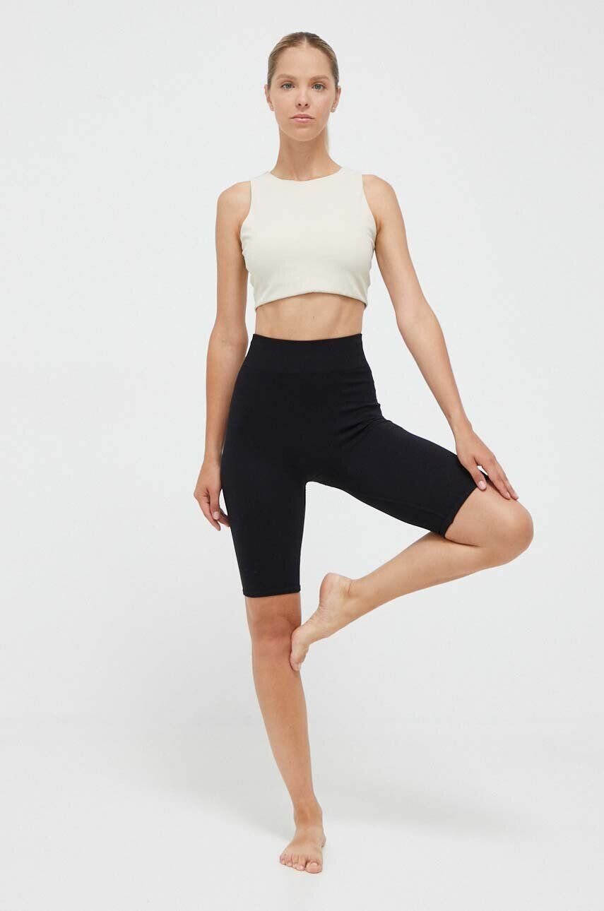 Joy in me top de yoga Pulse Ribbed culoarea bej - Pled.ro