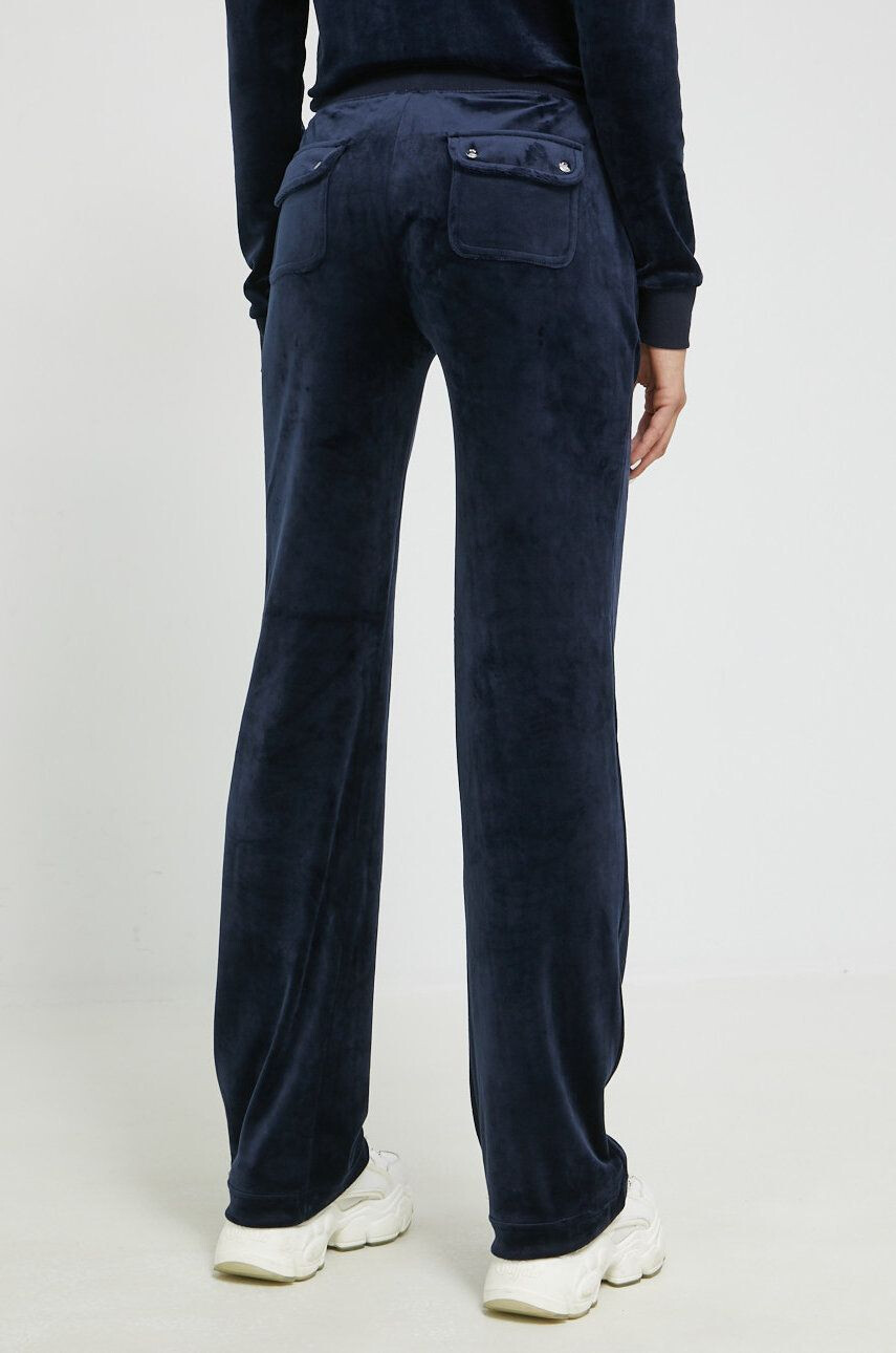 Juicy Couture pantaloni de trening femei culoarea albastru marin neted - Pled.ro