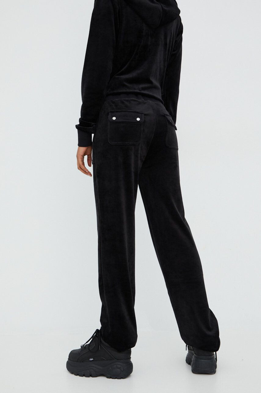 Juicy Couture pantaloni de trening femei culoarea negru neted - Pled.ro