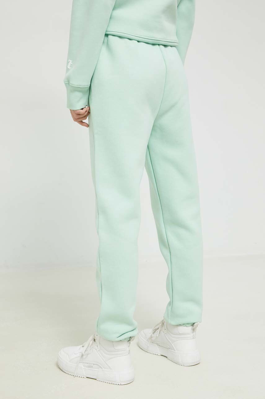 Juicy Couture pantaloni de trening femei culoarea verde cu imprimeu - Pled.ro