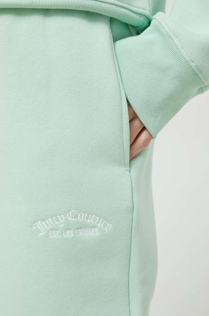 Juicy Couture pantaloni de trening femei culoarea verde cu imprimeu - Pled.ro