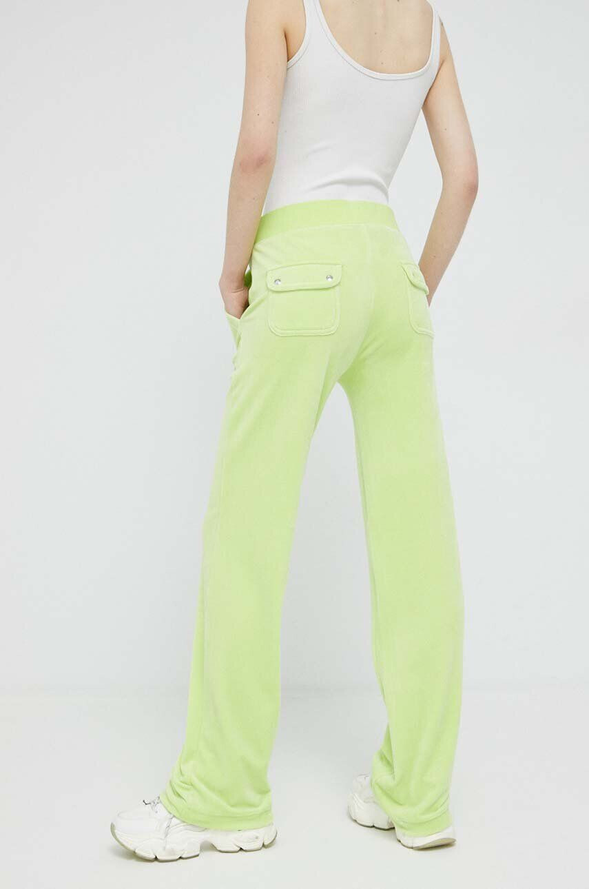 Juicy Couture pantaloni de trening culoarea verde neted - Pled.ro