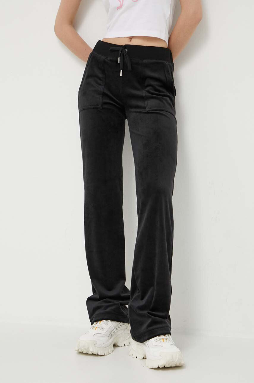 Juicy Couture pantaloni de trening Del Ray culoarea negru neted - Pled.ro