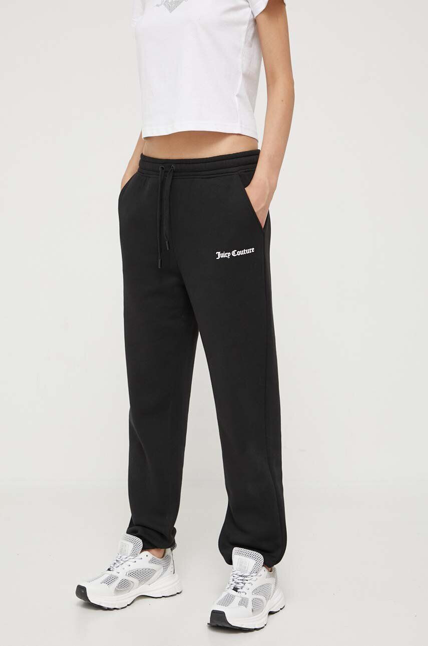 Juicy Couture pantaloni de trening Sora culoarea negru cu imprimeu - Pled.ro