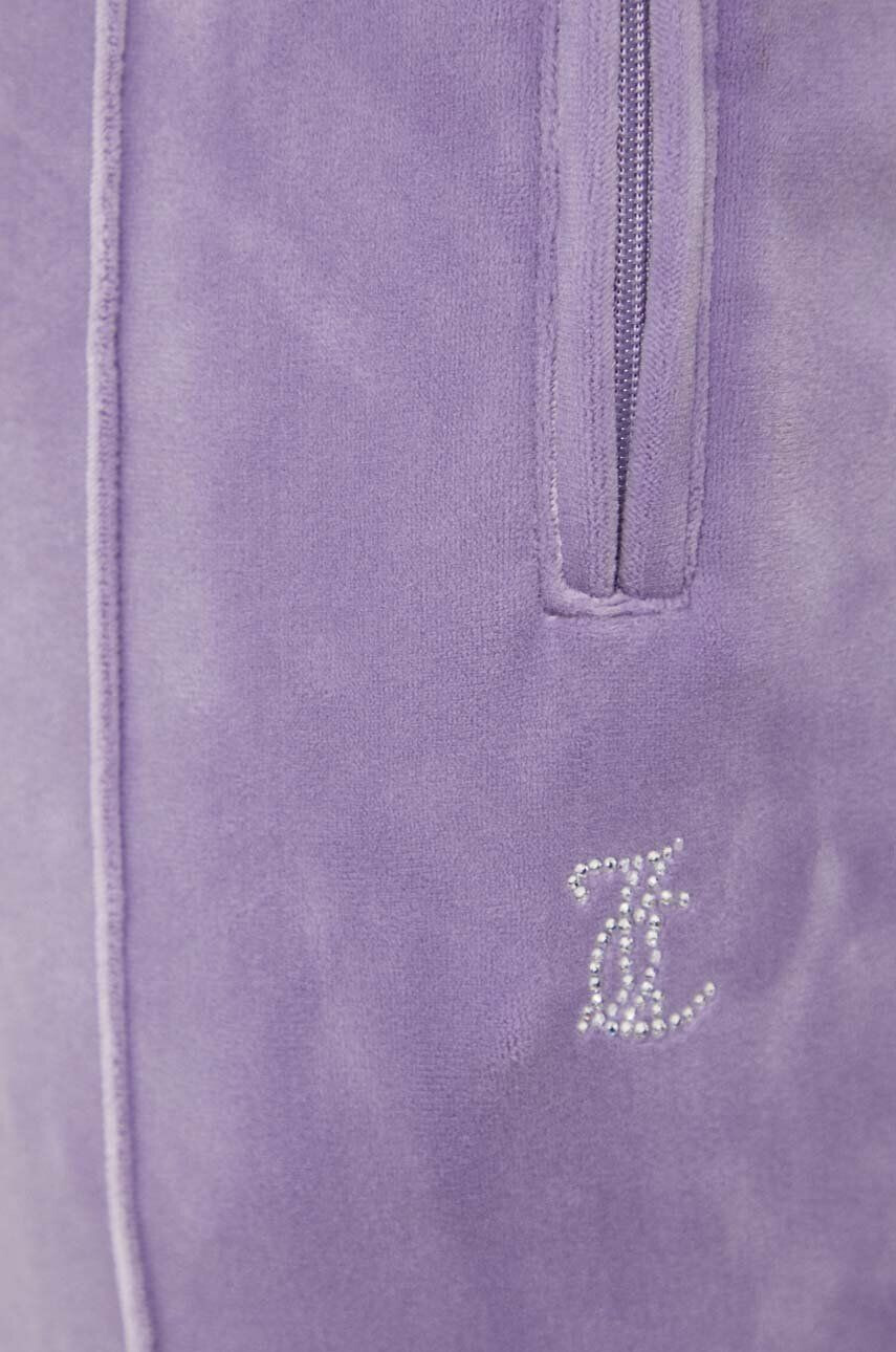 Juicy Couture pantaloni de trening Tina culoarea violet cu imprimeu - Pled.ro