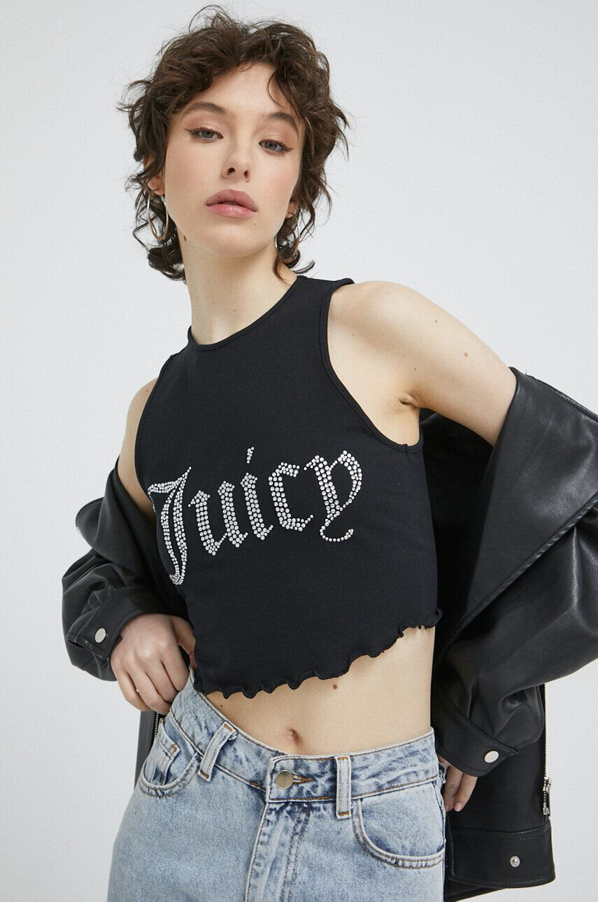 Juicy Couture top femei culoarea negru - Pled.ro