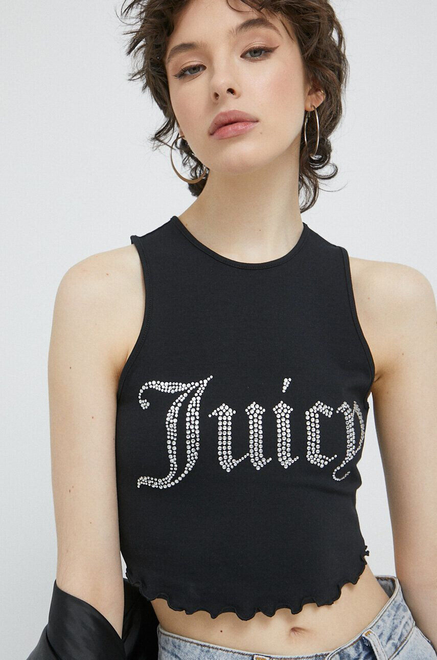 Juicy Couture top femei culoarea negru - Pled.ro