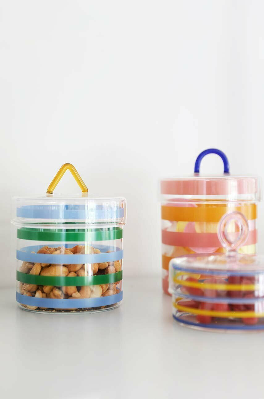 &k amsterdam recipient cu capac Jar Stripy - Pled.ro