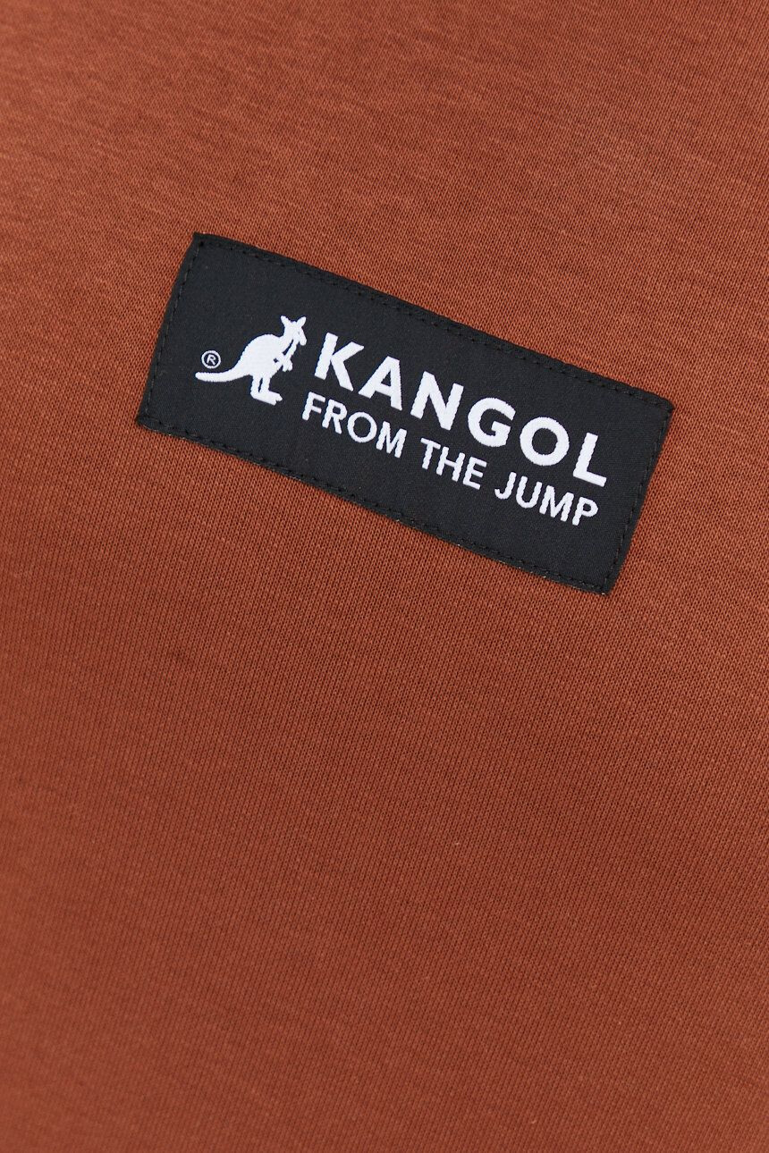 Kangol bluza unisex culoarea maro cu imprimeu - Pled.ro